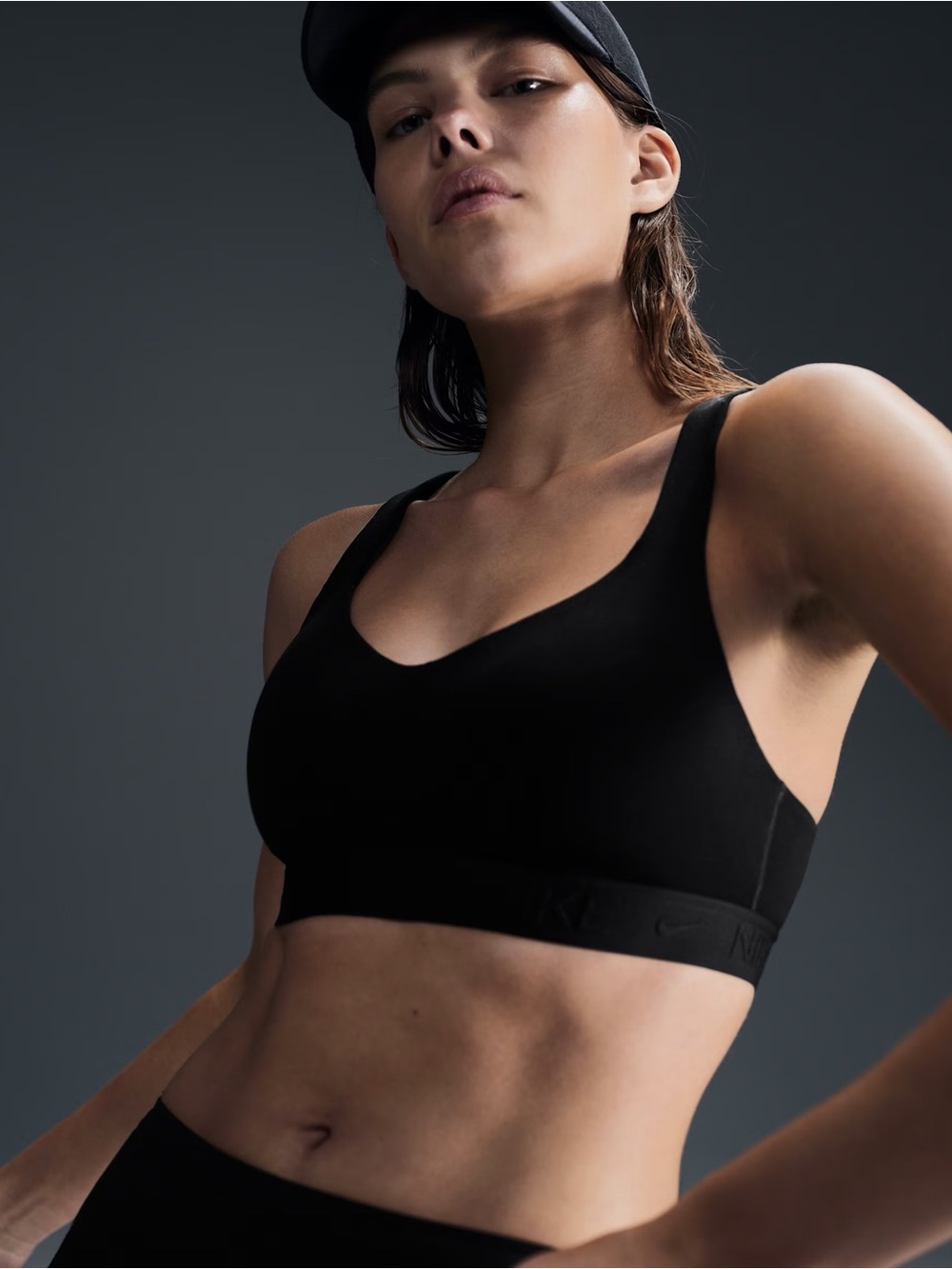 NWT Nike Indy Black Racer Back High Support Sports Bra Size Medium